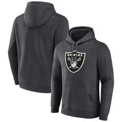 Las Vegas Raiders Primary Logo Fitted Pullover Hoodie Charcoal | NFL