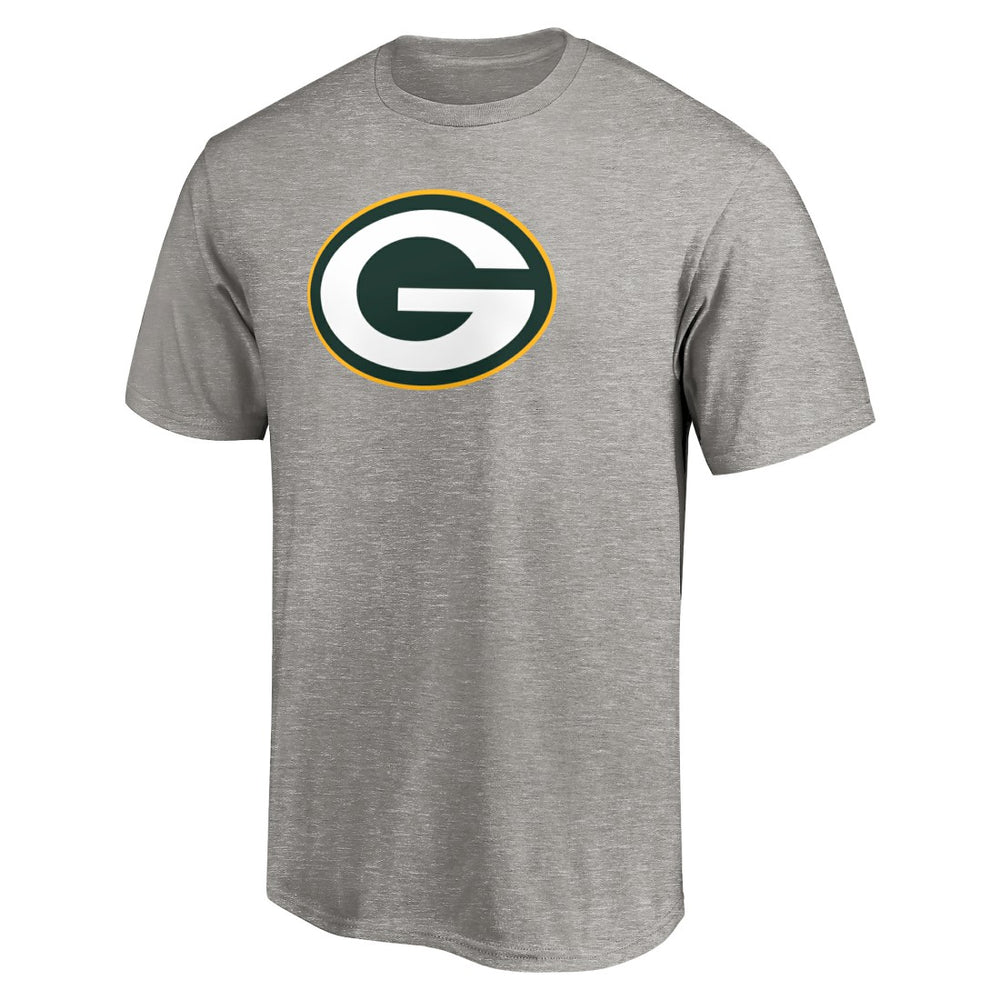 Green Bay Packers Primary Logo T-Shirt Heather Gray | Fanatics