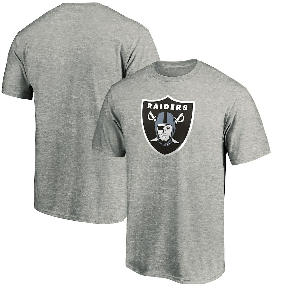 Las Vegas Raiders Primary Logo T-Shirt Heather Gray | Fanatics