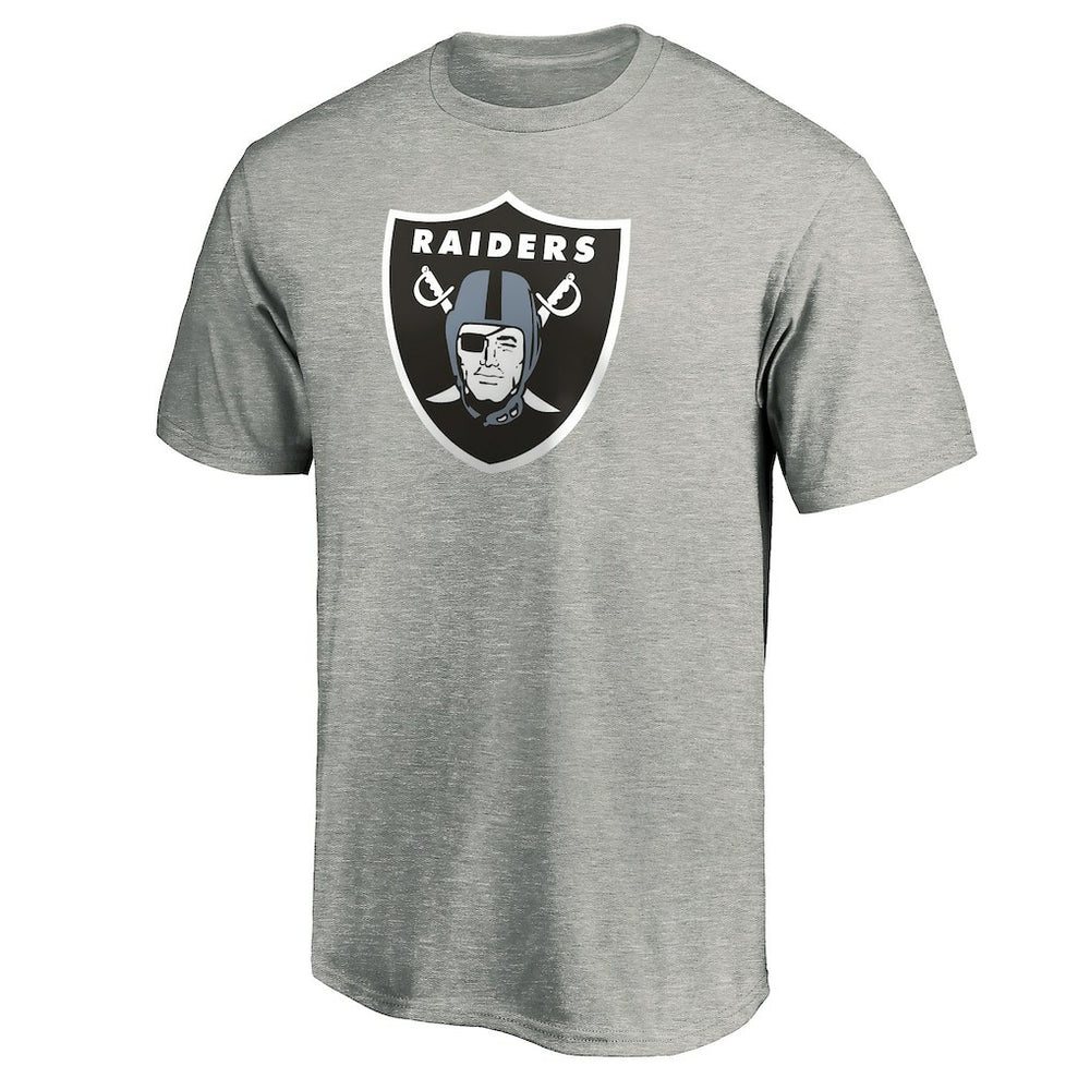 Las Vegas Raiders Primary Logo T-Shirt Heather Gray | Fanatics