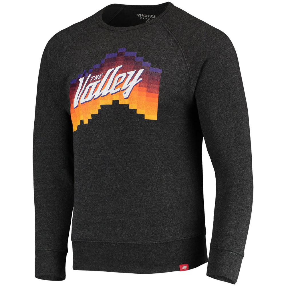 Phoenix Suns Sportiqe Harmon Raglan Tri-Blend Pullover Sweatshirt Heathered Black - NBA