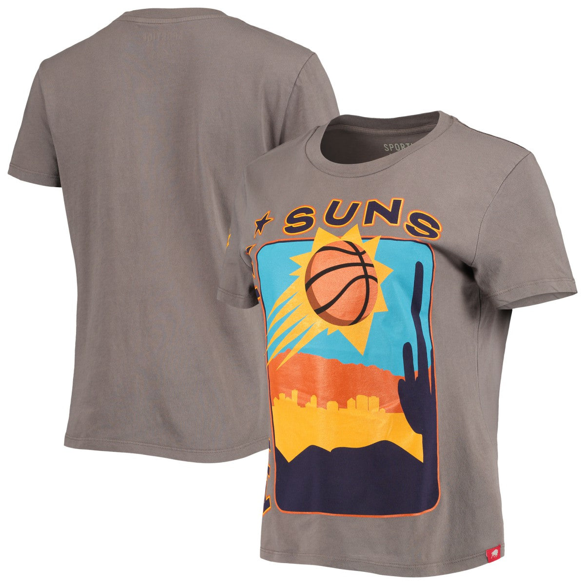 Phoenix Suns Sportiqe Women's Street Capsule Arcadia T-Shirt Charcoal - NBA