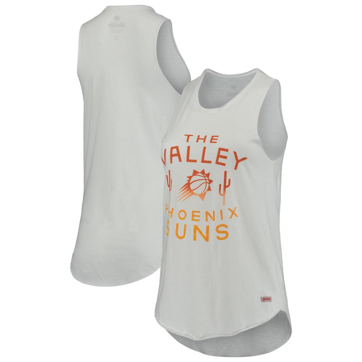 Phoenix Suns Sportiqe Women's Janie Tri-Blend Tank Top White - NBA
