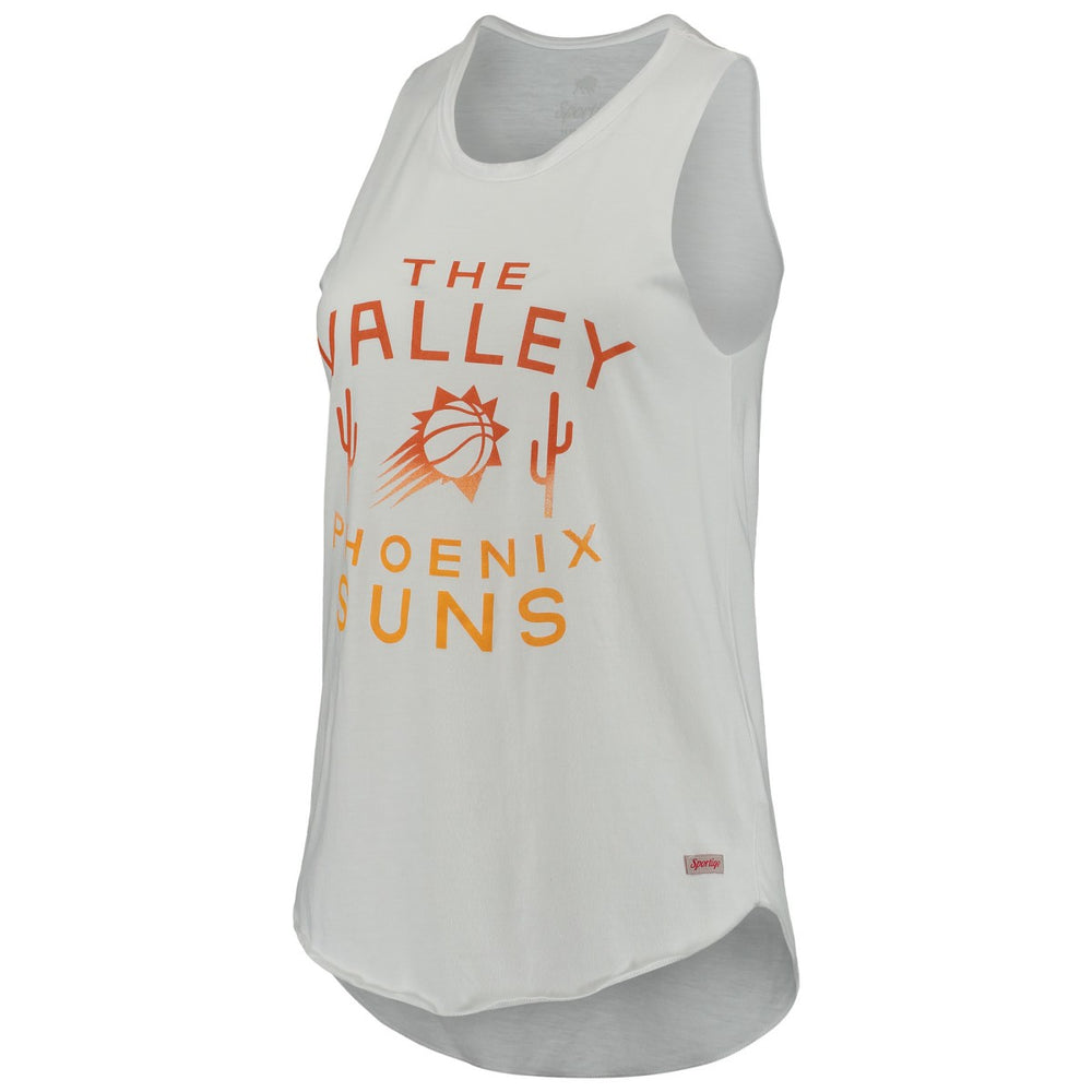 Phoenix Suns Sportiqe Women's Janie Tri-Blend Tank Top White - NBA