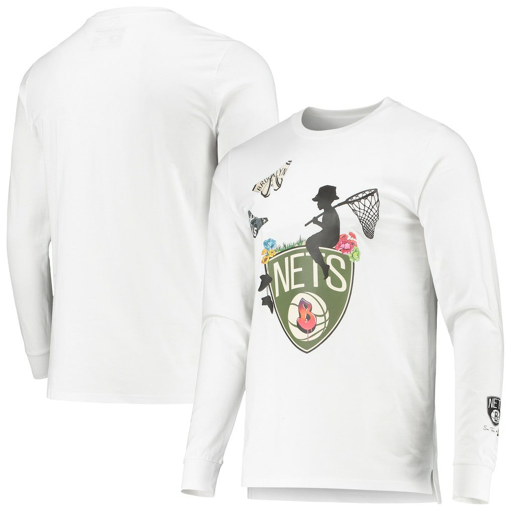 Brooklyn Nets Sue Tsai Long Sleeve T-Shirt White - NBA