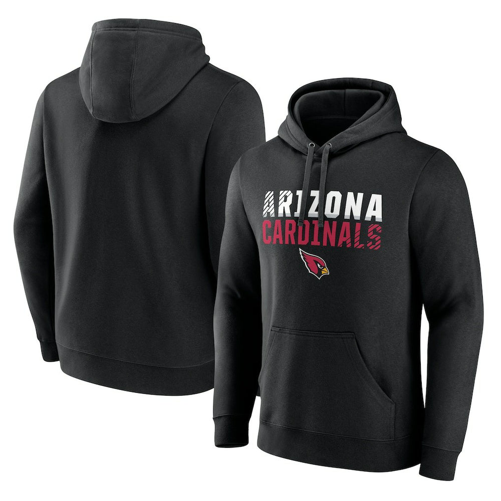 Arizona Cardinals Fade Out Fitted Pullover Hoodie Black | NFL