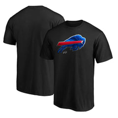 Buffalo Bills Midnight Mascot Team Logo T-Shirt Black | NFL