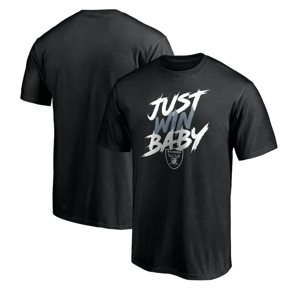 Las Vegas Raiders Just Win T-Shirt Black | NFL