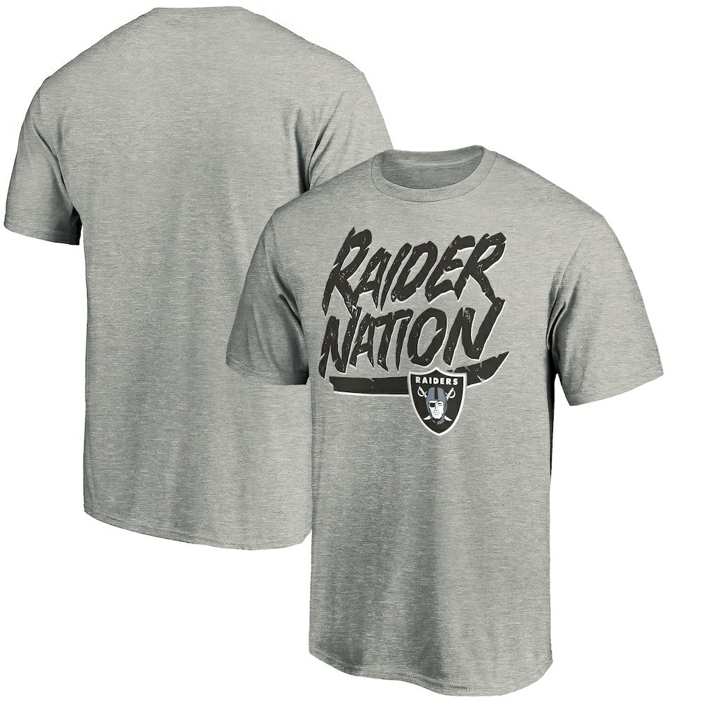 Las Vegas Raiders Hometown Collection Raider Nation T-Shirt Heathered Gray | NFL