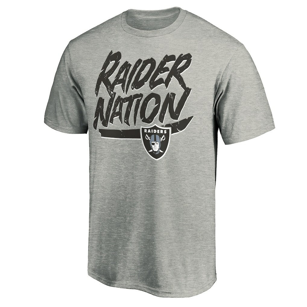 Las Vegas Raiders Hometown Collection Raider Nation T-Shirt Heathered Gray | NFL