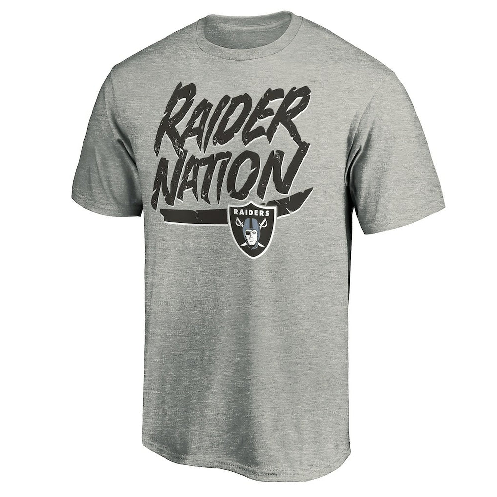 Las Vegas Raiders Hometown Collection Raider Nation T-Shirt Heathered Gray | NFL
