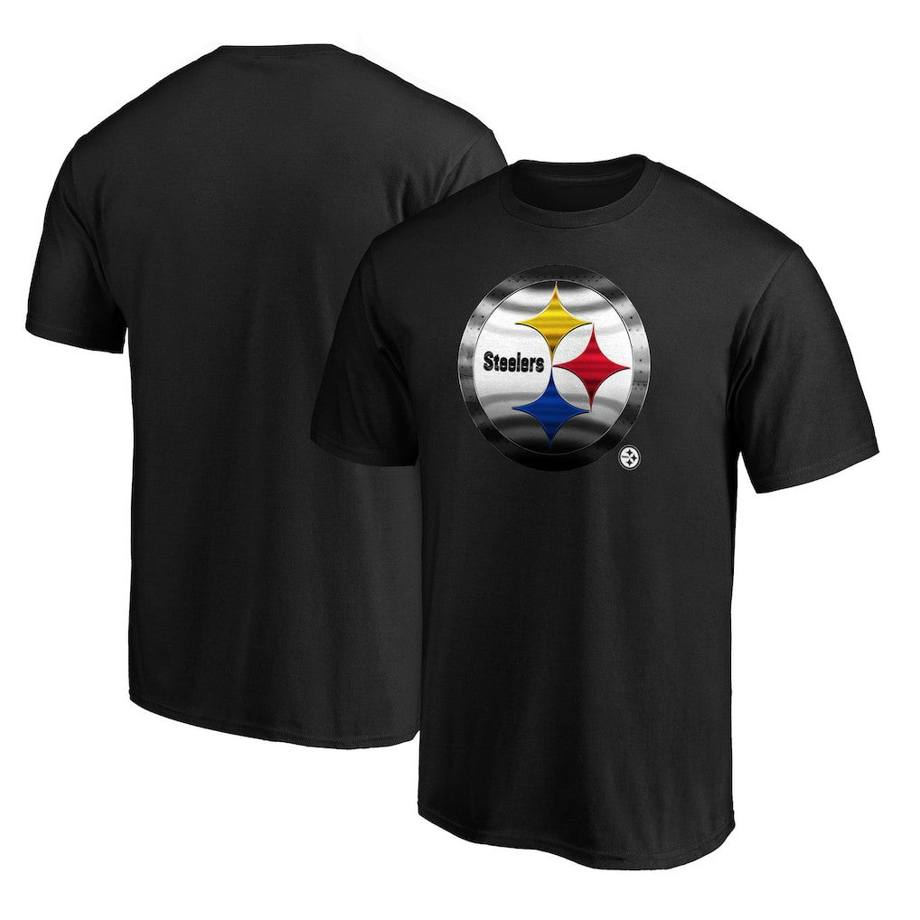 Pittsburgh Steelers Midnight Mascot Team Logo T-Shirt Black | NFL