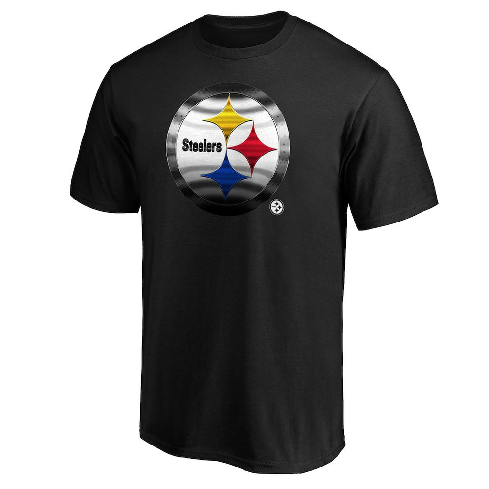 Pittsburgh Steelers Midnight Mascot Team Logo T-Shirt Black | NFL
