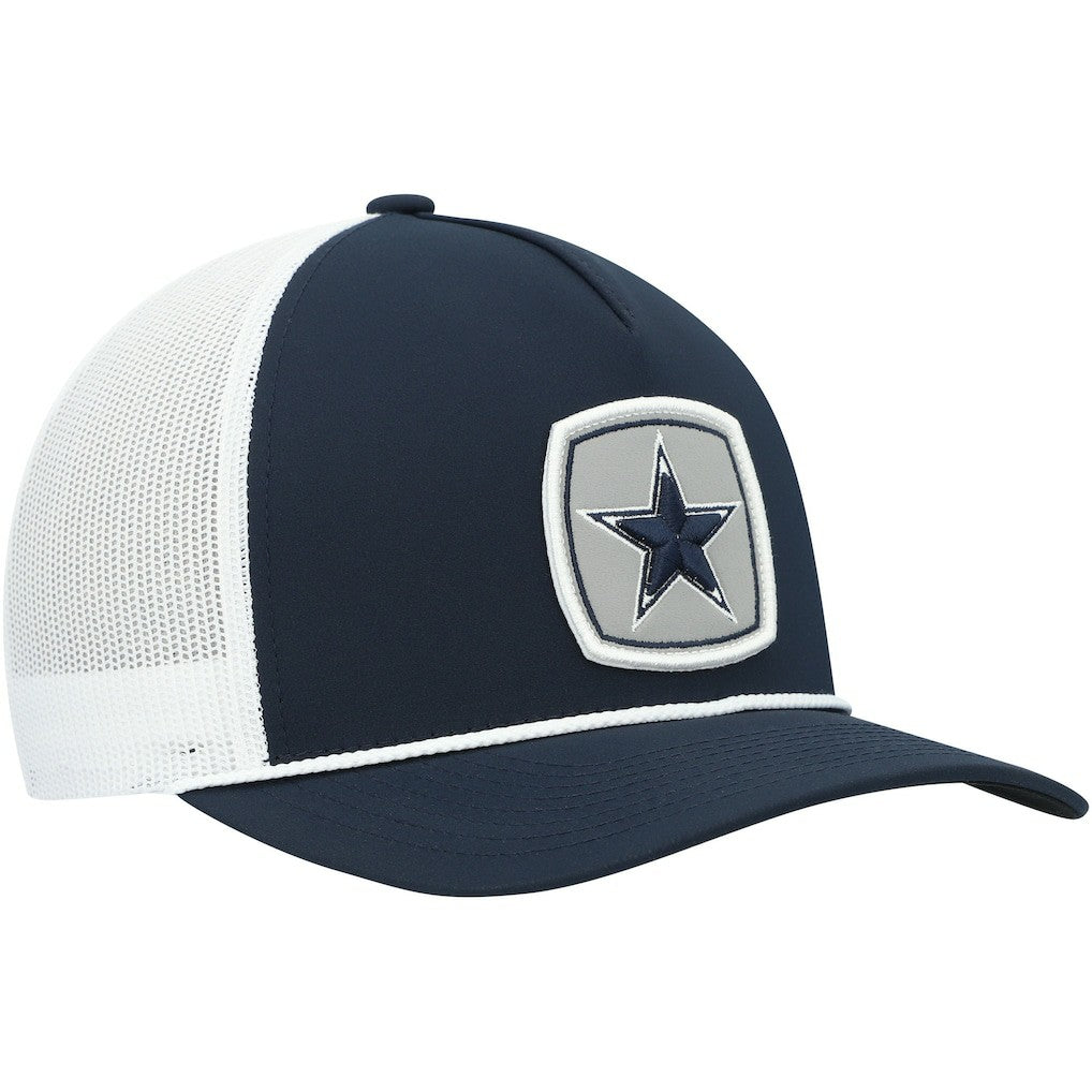 Dallas Cowboys HOOey Star Patch Rope Trucker Snapback Hat Navy/White | NFL