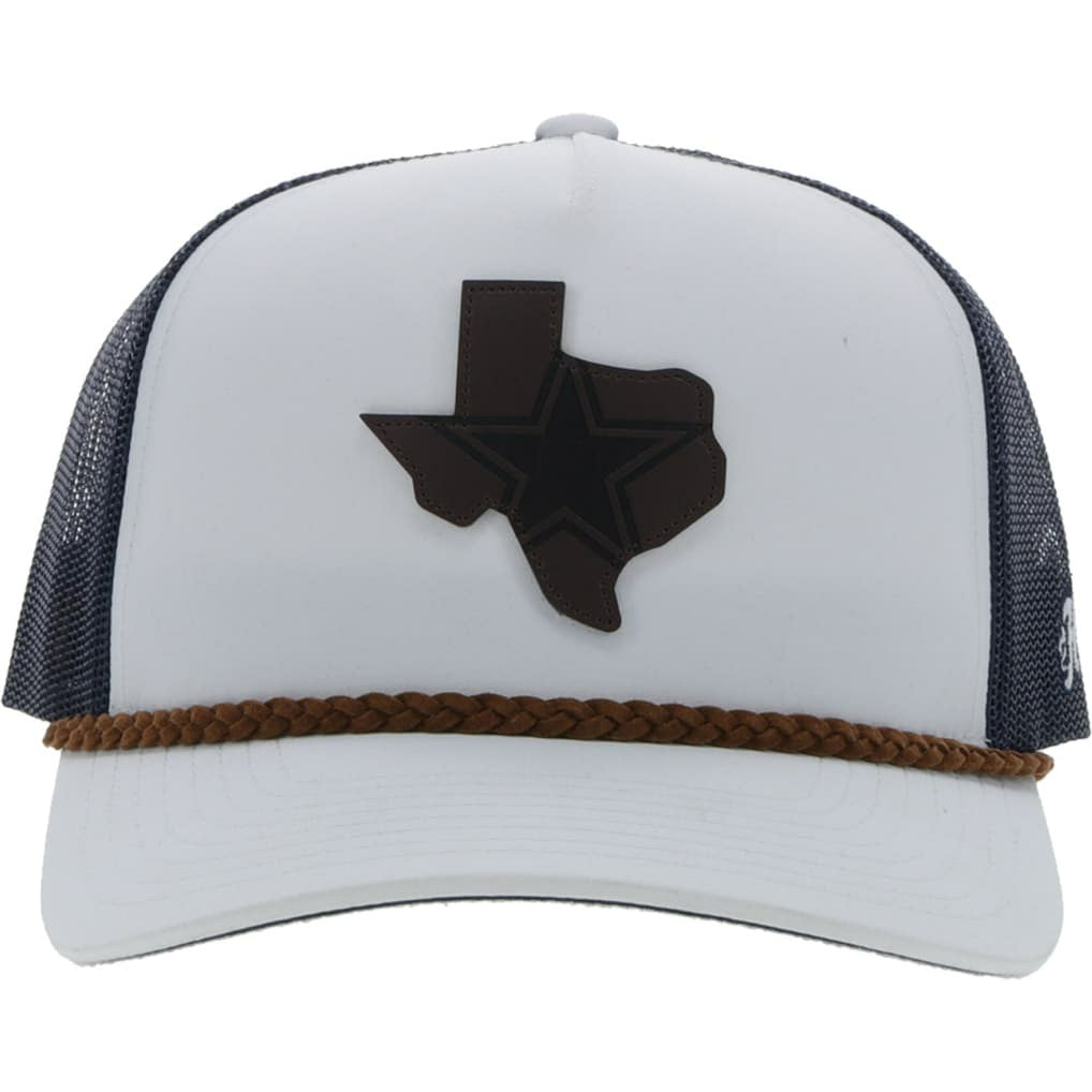 Dallas Cowboys HOOey State Patch Trucker Snapback Hat White/Navy | NFL