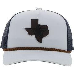 Dallas Cowboys HOOey State Patch Trucker Snapback Hat White/Navy | NFL