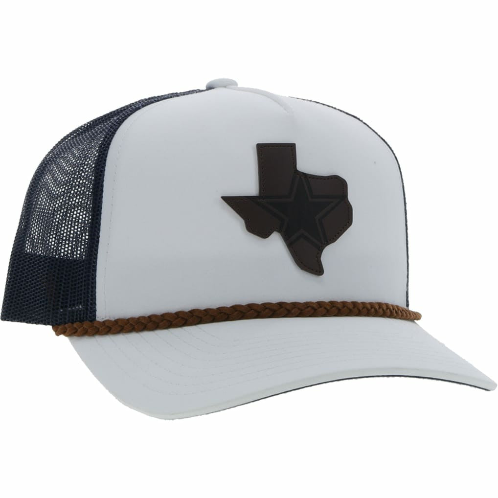 Dallas Cowboys HOOey State Patch Trucker Snapback Hat White/Navy | NFL