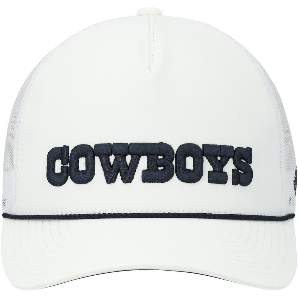 Dallas Cowboys HOOey Wordmark Rope Trucker Snapback Hat White | NFL