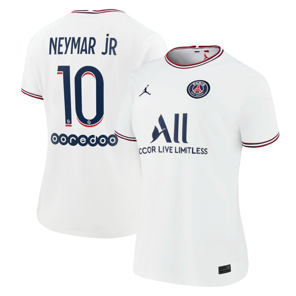 Neymar Jr. Paris Saint-Germain Jordan Brand Women's 2021/22 Fourth Replica Jersey White | Jordan online