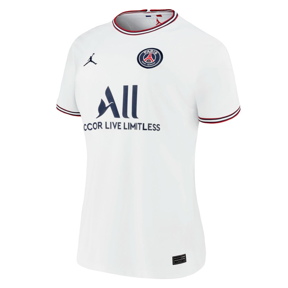 Neymar Jr. Paris Saint-Germain Jordan Brand Women's 2021/22 Fourth Replica Jersey White | Jordan online