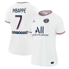 Kylian Mbappé Paris Saint-Germain Jordan Brand Women's 2021/22 Fourth Replica Jersey White | Jordan Online