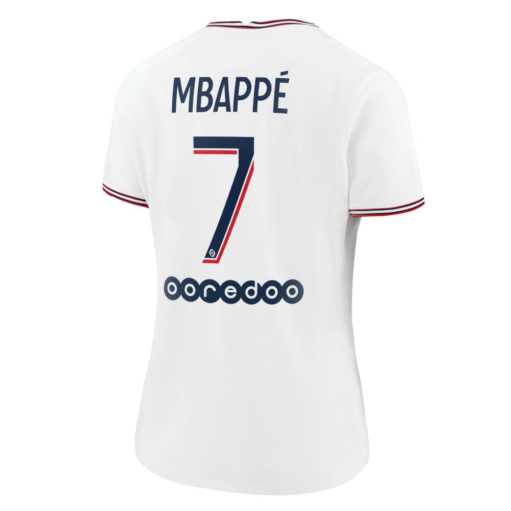 Kylian Mbappé Paris Saint-Germain Jordan Brand Women's 2021/22 Fourth Replica Jersey White | Jordan Online