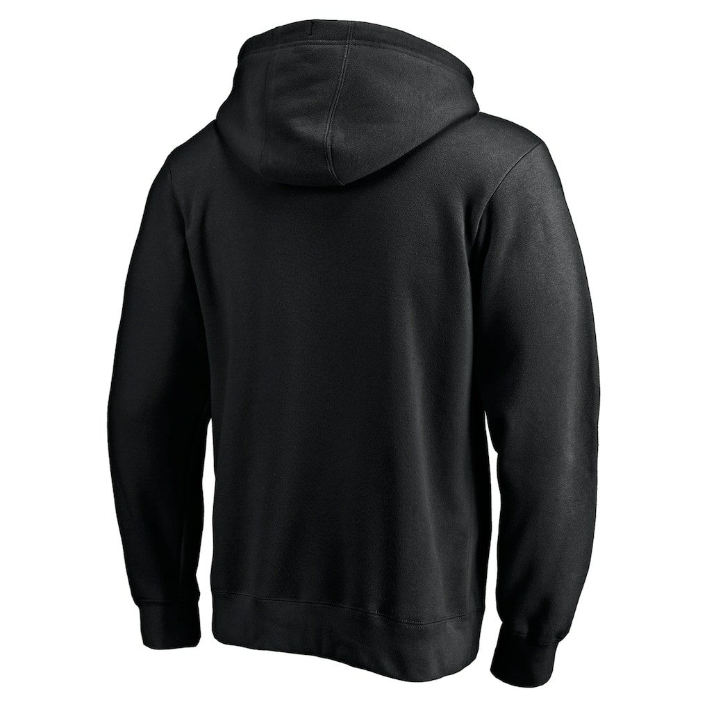 San Francisco 49ers Logo Team Lockup Fitted Pullover Hoodie Black | NFL