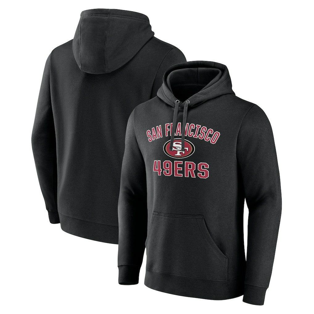 San Francisco 49ers Victory Arch Team Fitted Pullover Hoodie Black | NFL