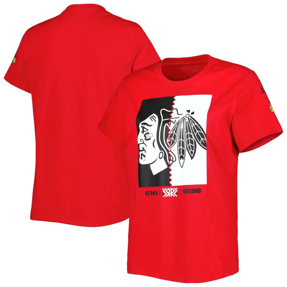 Chicago Blackhawks adidas Women's Reverse Retro Fresh T-Shirt - Red - NHL