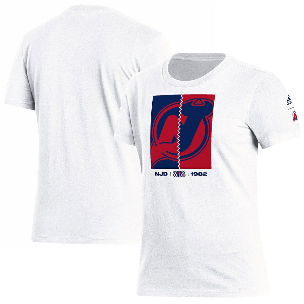 New Jersey Devils adidas Women's Reverse Retro 2.0 Playmaker T-Shirt - White - NHL