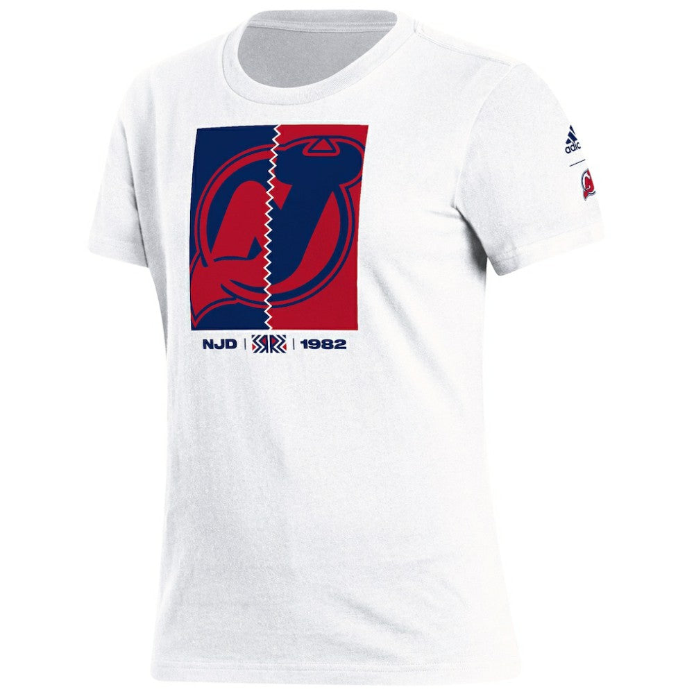 New Jersey Devils adidas Women's Reverse Retro 2.0 Playmaker T-Shirt - White - NHL