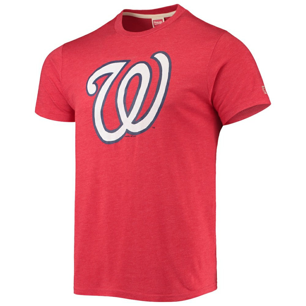 Washington Nationals Homage Hand Drawn Logo Tri-Blend T-Shirt - MLB