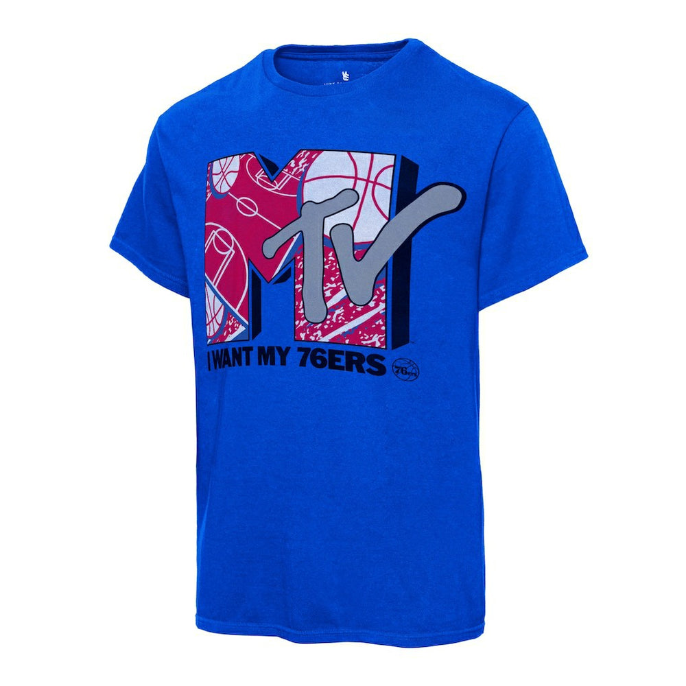 Philadelphia 76ers Junk Food NBA x MTV I Want My T-Shirt Royal - NBA