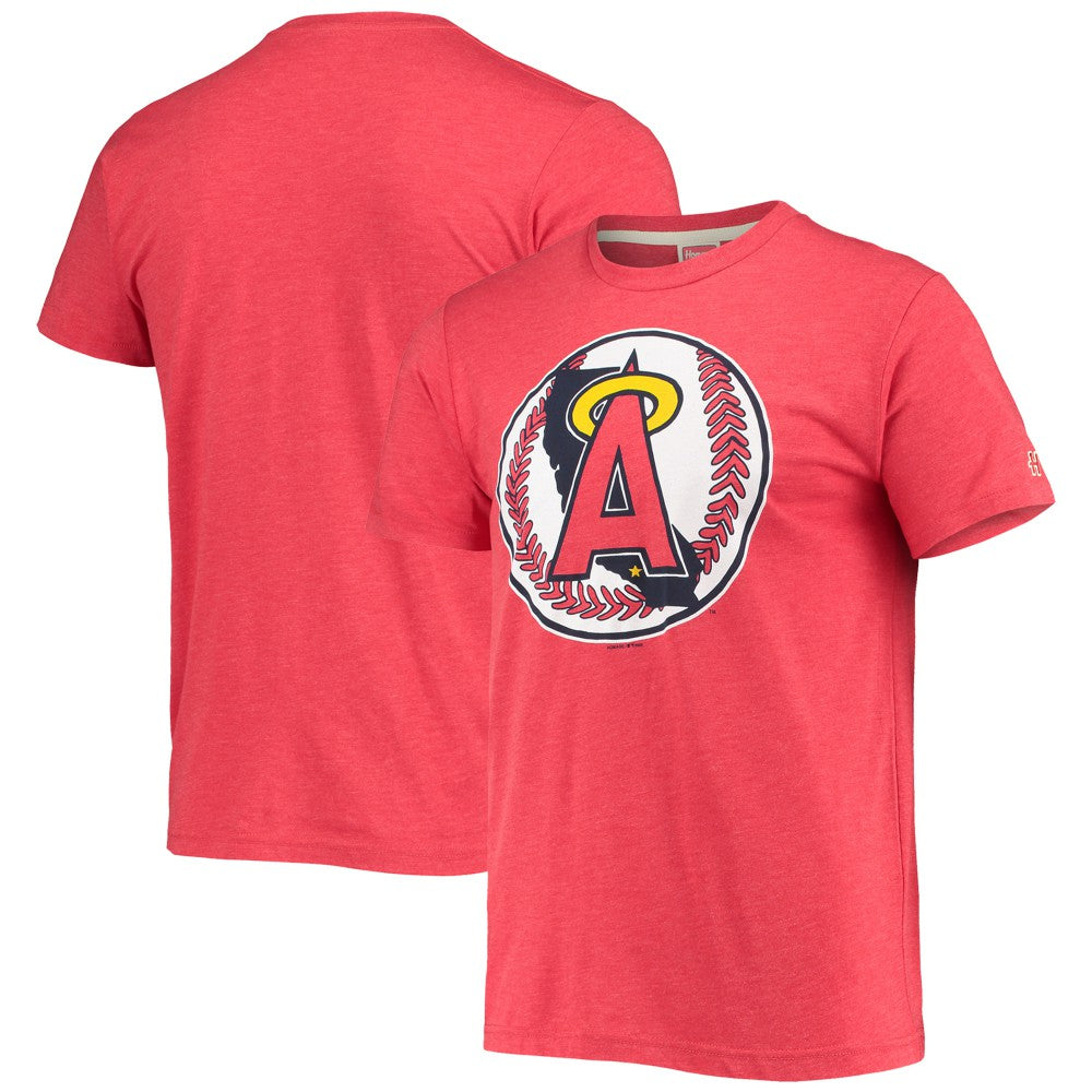Los Angeles Angels Homage Hand-Drawn Logo Tri-Blend T-Shirt - MLB