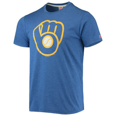 Milwaukee Brewers Homage Hand-Drawn Logo Tri-Blend T-Shirt - MLB