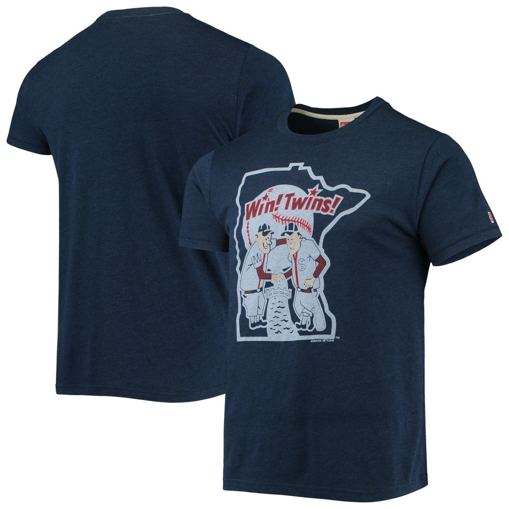 Minnesota Twins Homage Hand-Drawn Logo Tri-Blend T-Shirt - MLB
