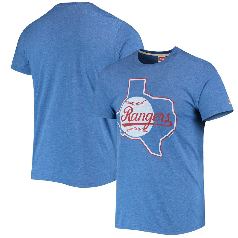 Texas Rangers Homage Hand-Drawn Logo Tri-Blend T-Shirt - MLB