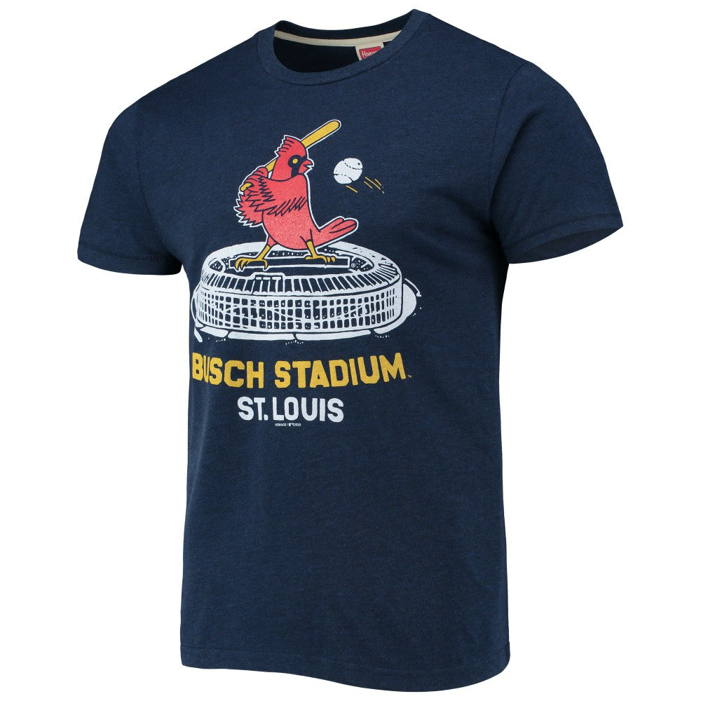 St. Louis Cardinals Homage Busch Stadium Tri-Blend T-Shirt - MLB