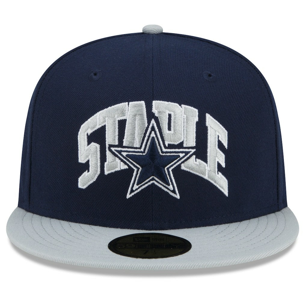 Dallas Cowboys New Era NFL x Staple Collection 59FIFTY Fitted Hat Navy/Gray | NFL