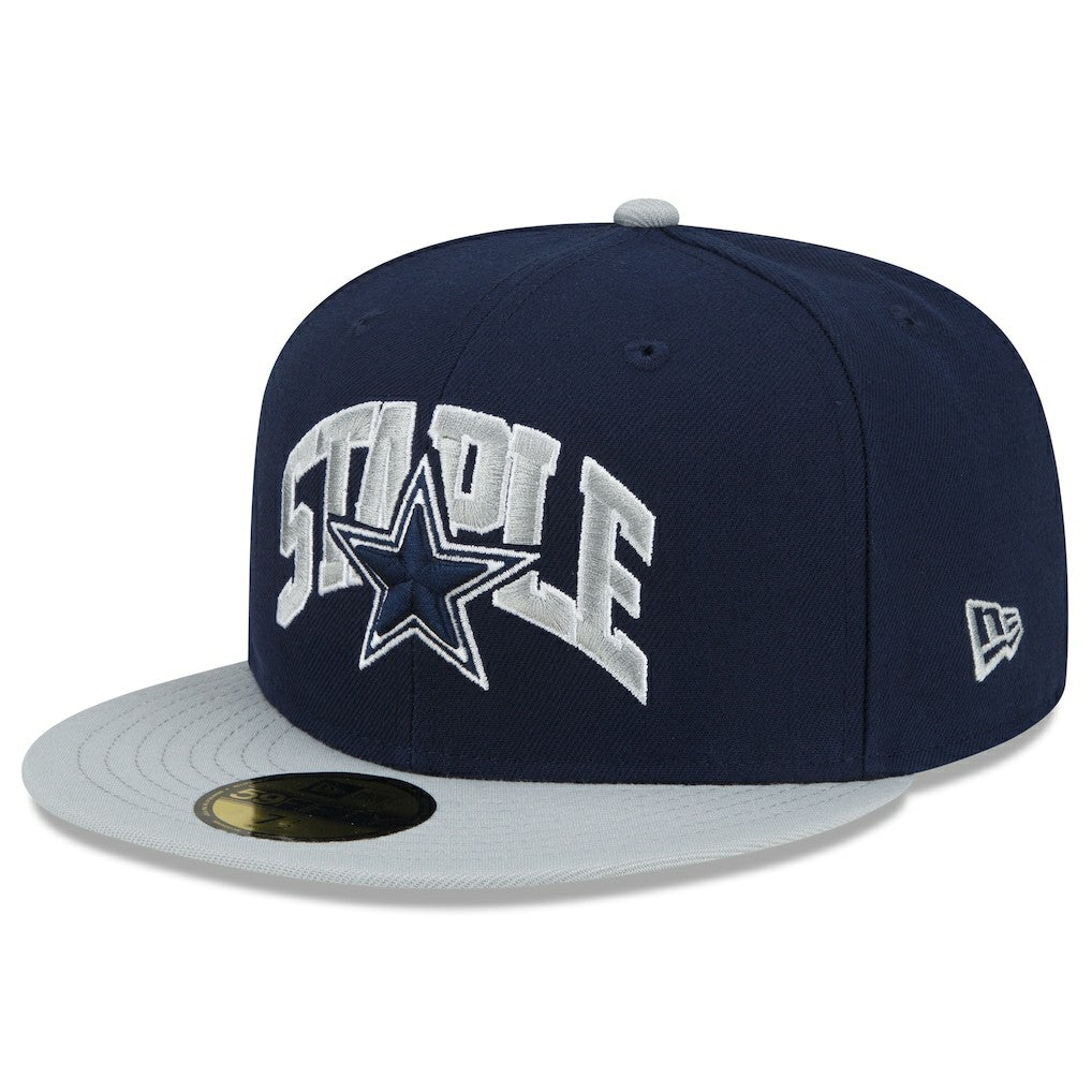 Dallas Cowboys New Era NFL x Staple Collection 59FIFTY Fitted Hat Navy/Gray | NFL
