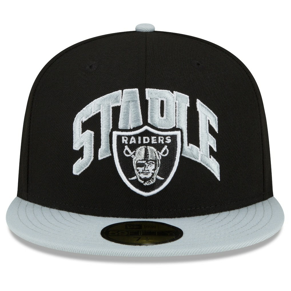 Las Vegas Raiders New Era NFL x Staple Collection 59FIFTY Fitted Hat Black/Gray | NFL