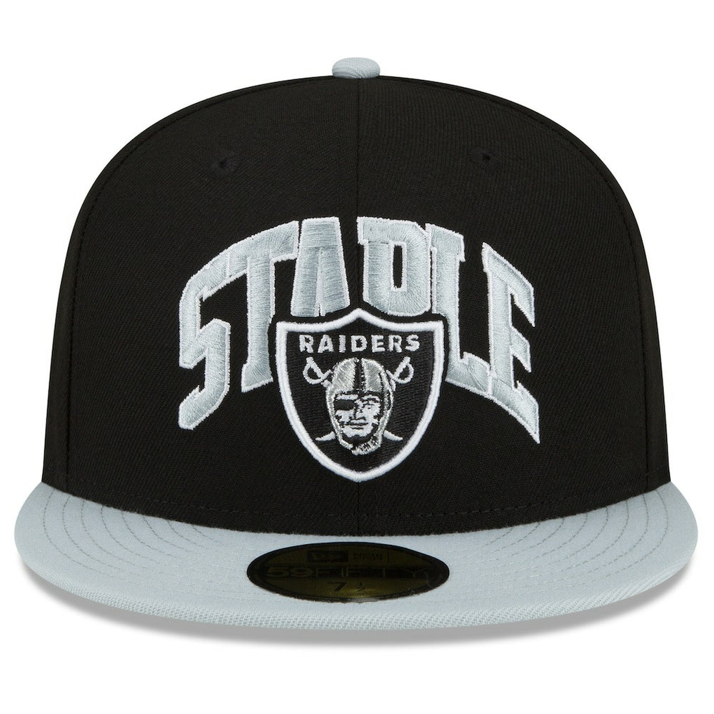 Las Vegas Raiders New Era NFL x Staple Collection 59FIFTY Fitted Hat Black/Gray | NFL