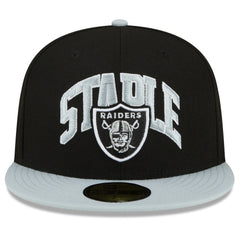 Las Vegas Raiders New Era NFL x Staple Collection 59FIFTY Fitted Hat Black/Gray | NFL
