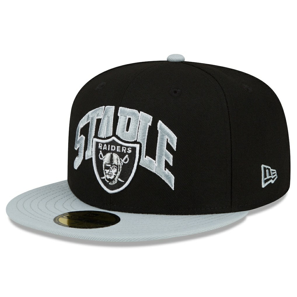 Las Vegas Raiders New Era NFL x Staple Collection 59FIFTY Fitted Hat Black/Gray | NFL