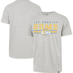 Los Angeles Rams '47 Stripe Thru Franklin T-Shirt Heathered Gray | 47 brand