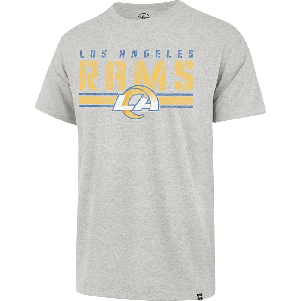 Los Angeles Rams '47 Stripe Thru Franklin T-Shirt Heathered Gray | 47 brand