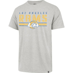 Los Angeles Rams '47 Stripe Thru Franklin T-Shirt Heathered Gray | 47 brand