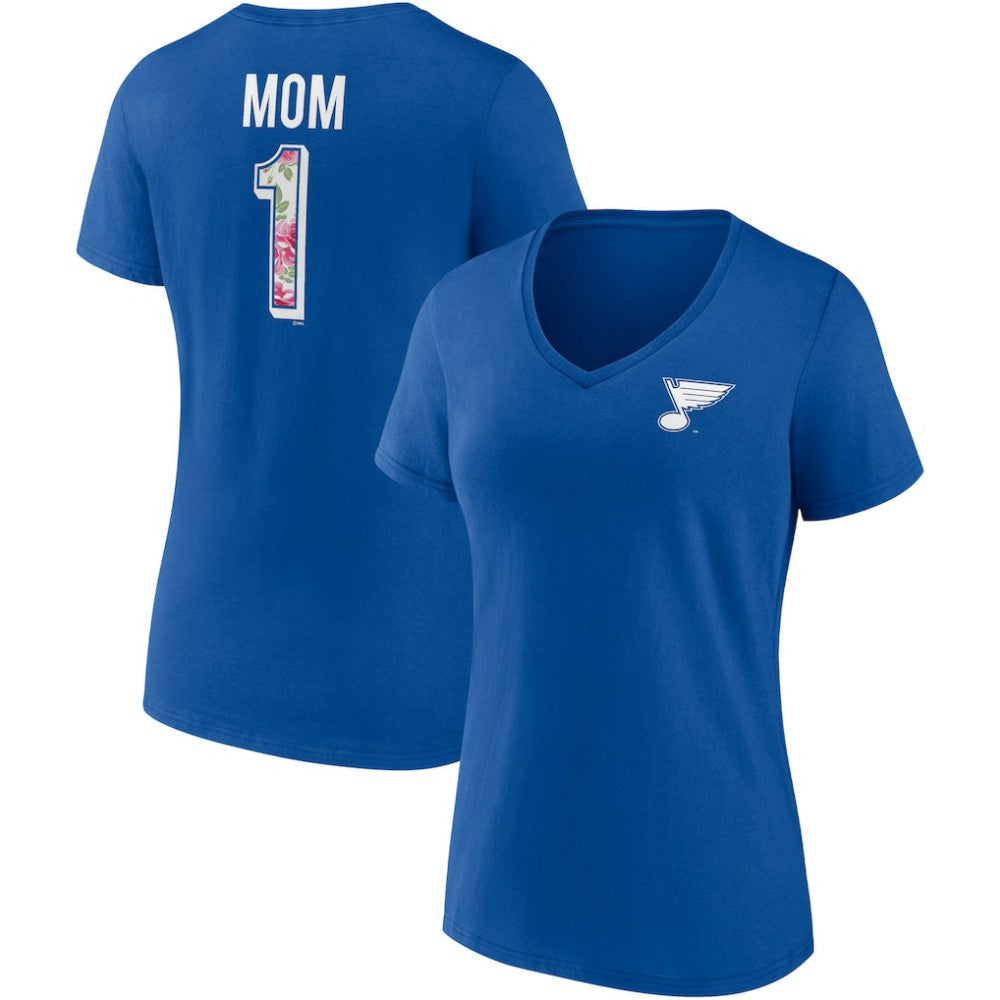 St. Louis Blues Fanatics Women's Team Mother's Day V-Neck T-Shirt - Blue - NHL