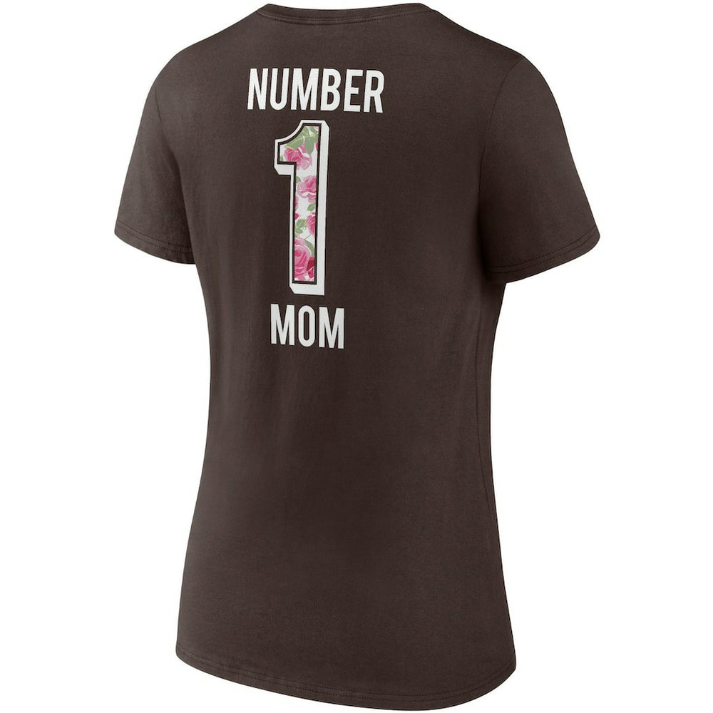 Cleveland Browns Women's Team Mother's Day V-Neck T-Shirt Brown | Fanatics