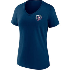 Chicago Bears Women's Team Mother's Day V-Neck T-Shirt Navy | Fanatics